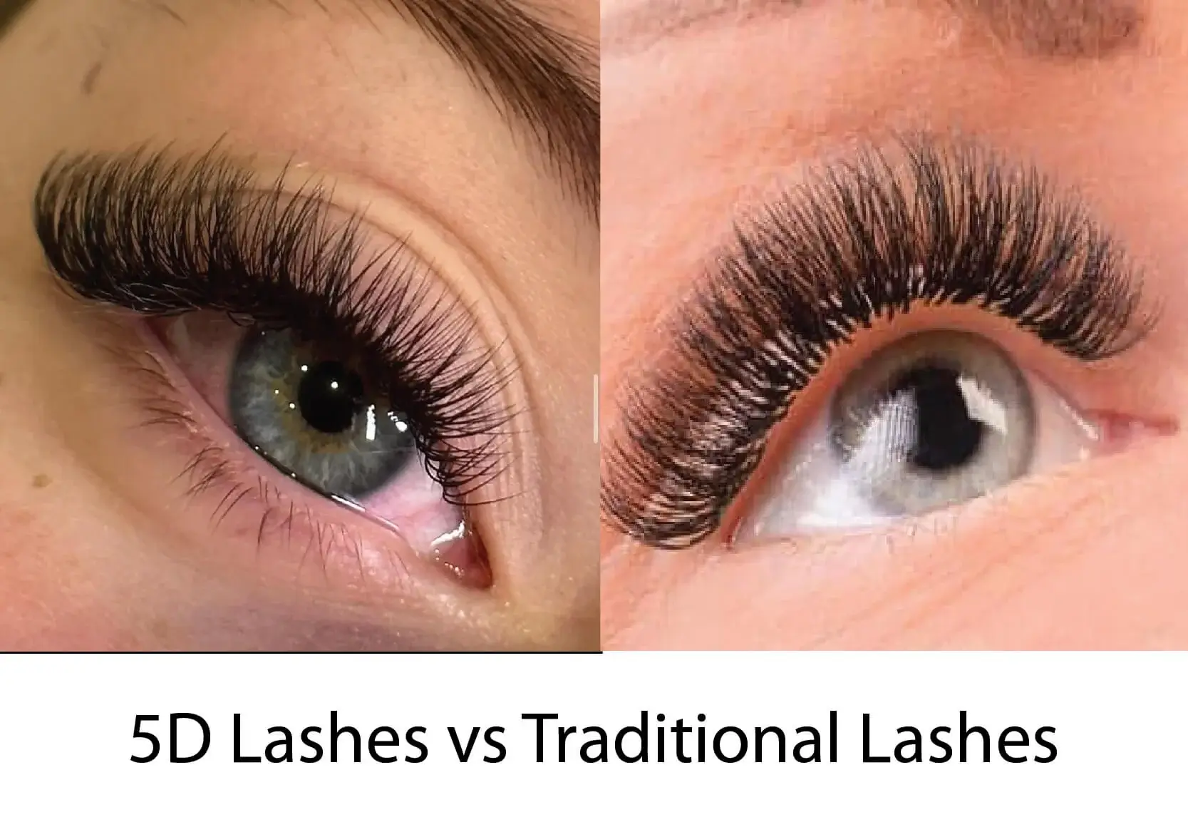 5D Lashes vs Traditional Lashes